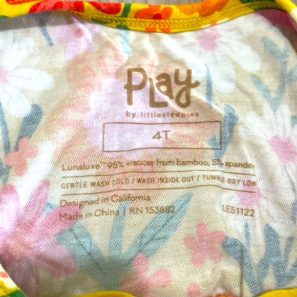 ☀️ Little Sleepies Sunny Garden 4T short sleeve twirl dress - Picture 4 of 4